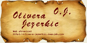 Olivera Jezerkić vizit kartica